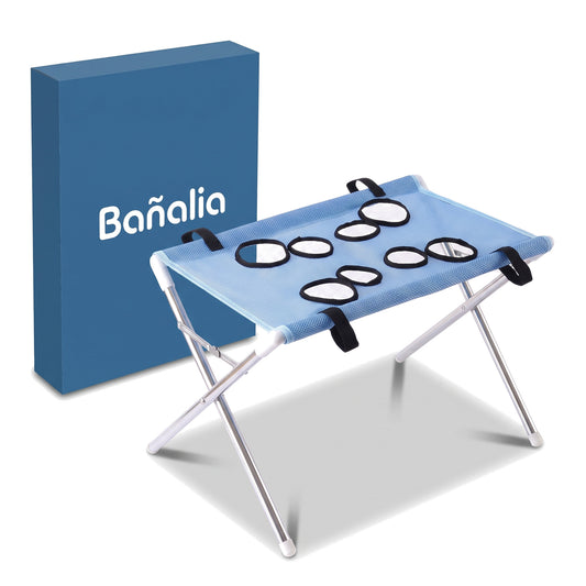 Soporte de baño para mascotas con aros para las patas