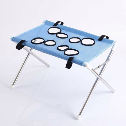 Soporte de baño para mascotas con aros para las patas