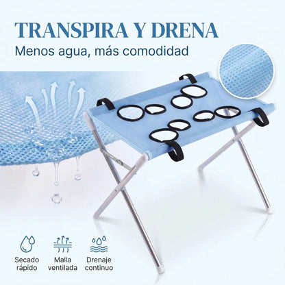 Soporte de baño para mascotas con aros para las patas